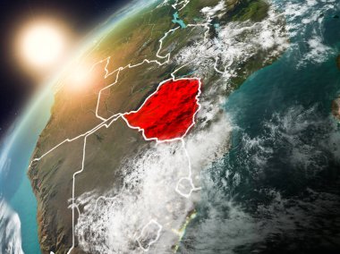 Zimbabve Planet Earth günbatımı