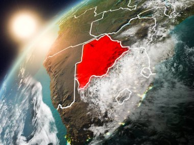 Botsvana Planet Earth günbatımı