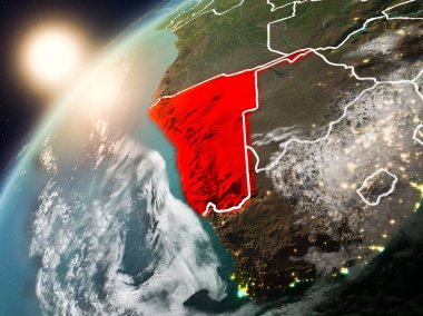 Namibya Planet Earth günbatımı