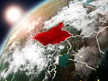 Planet Earth günbatımı Güney Sudan