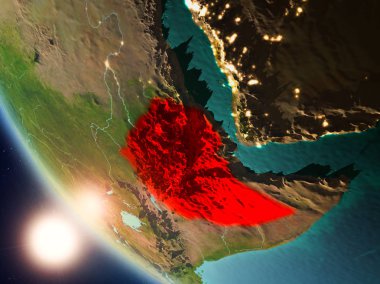 Yeryüzünde günbatımı sırasında Etiyopya