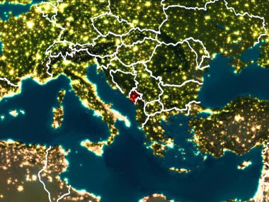 Karadağ Haritası geceleri