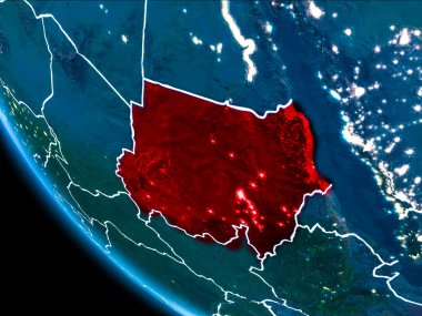 Sudan yörünge görünümü geceleri