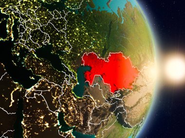 Kazakistan gündoğumu sırasında