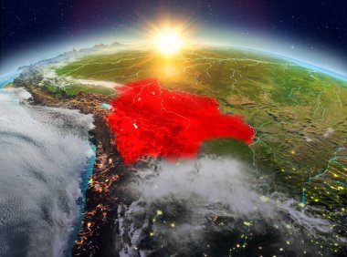 Bolivya Sunrise uzaydan
