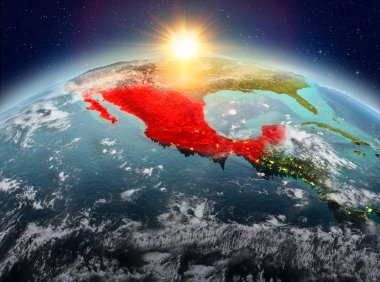 Meksika Sunrise uzaydan