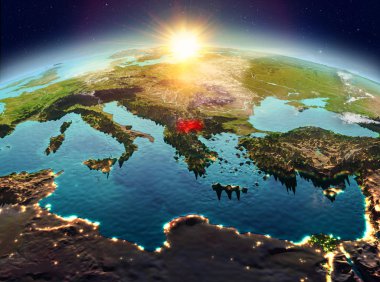 Makedonya Sunrise uzaydan