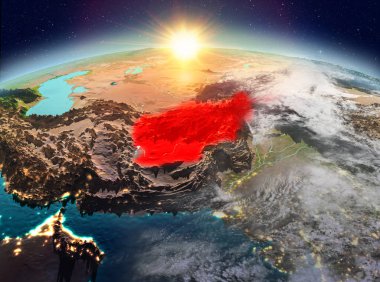 Afganistan Sunrise uzaydan