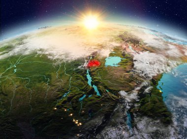 Ruanda Sunrise uzaydan