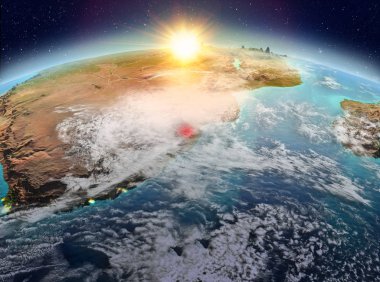 Svaziland Sunrise uzaydan