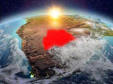 Botsvana Sunrise uzaydan