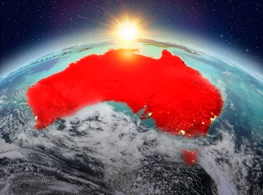 Avustralya Sunrise uzaydan