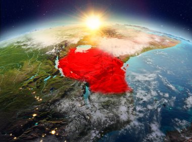 Sunrise uzaydan Tanzanya