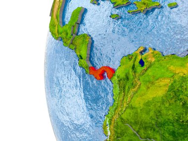 Panama Haritası modeli bir küre