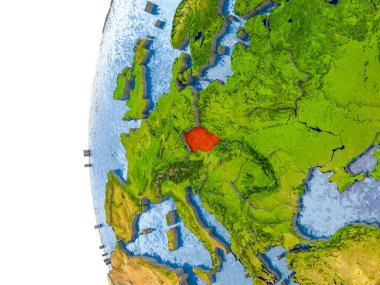 Modeli dünya bir Çek Cumhuriyeti haritası