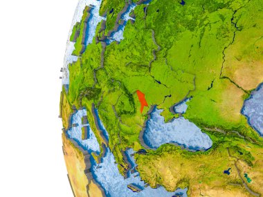 Moldova Haritası modeli bir küre