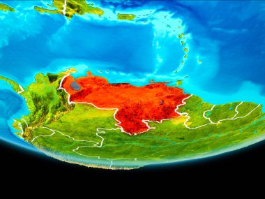 Venezuela uydu görünümü
