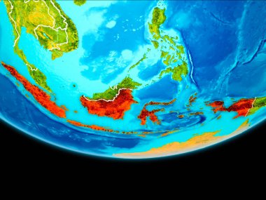 Endonezya'nın uydu görüntüsü