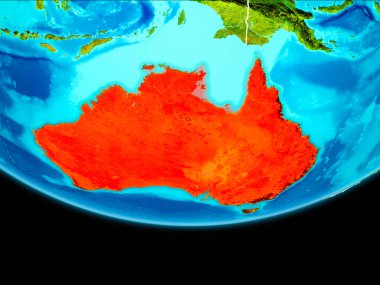 Avustralya'nın uydu görüntüsü