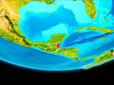 Belize uydu görünümü