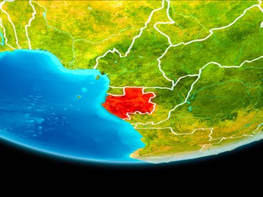 Gabon uydu görünümü