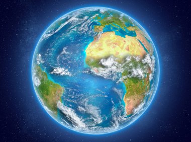 Liberya Planet Earth uzayda