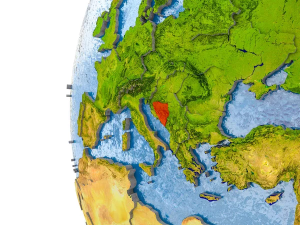 波斯尼亚和黑塞哥维那全球模式地图 — 图库照片