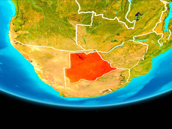 Tampilan satelit dari Botswana — Stok Foto