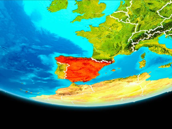 Satellitenbild von Spanien — Stockfoto