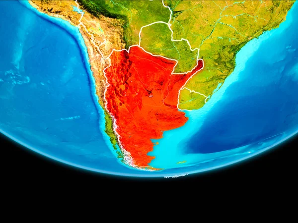 Satellietmening van Argentinië — Stockfoto