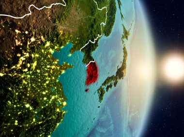 Güney Kore gündoğumu sırasında