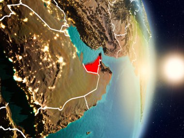 Birleşik Arap Emirlikleri gündoğumu sırasında