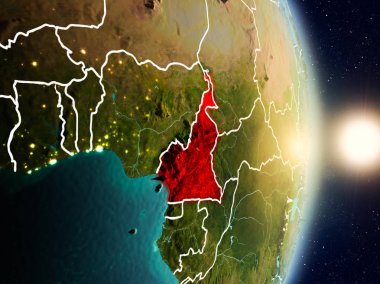 Kamerun gündoğumu sırasında