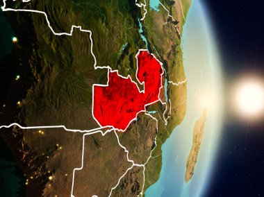 Zambiya gündoğumu sırasında