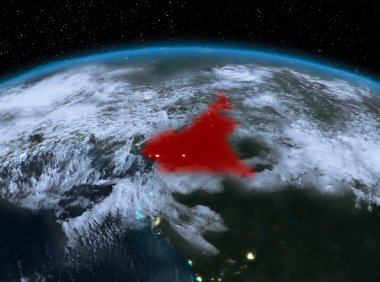 Kamerun gece uzaydan