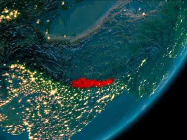 Nepal gece uzaydan