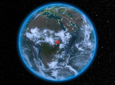 Dünya üzerinde gece Uganda