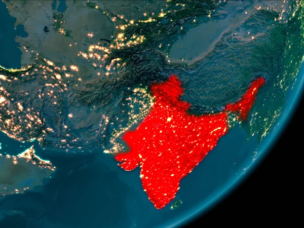 夜の空間からインド — ストック写真