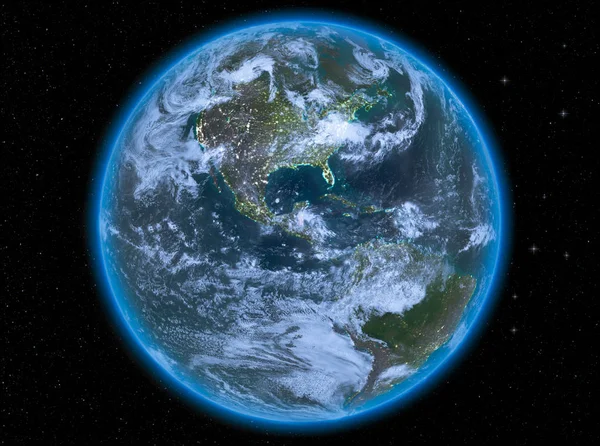 Белиз ночью на Земле — стоковое фото
