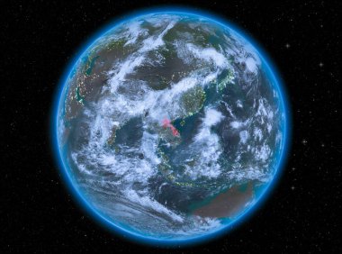 Dünya üzerinde gece Laos