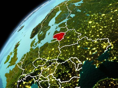 Litvanya dünya üzerindeki görünümünü akşam