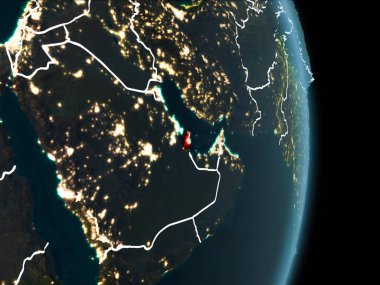 Geceleri Katar yörünge görünümü