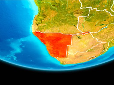 Namibya uydu görünümü