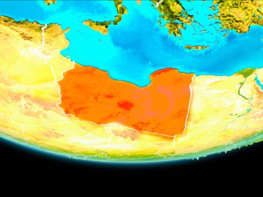 Libya uydu görünümü