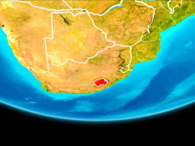 Lesotho uydu görünümü