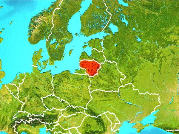 리투아니아 지도 — 스톡 사진