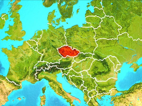 Çek Cumhuriyeti haritası — Stok fotoğraf
