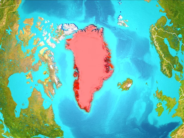 Mapa Grenlandii — Zdjęcie stockowe