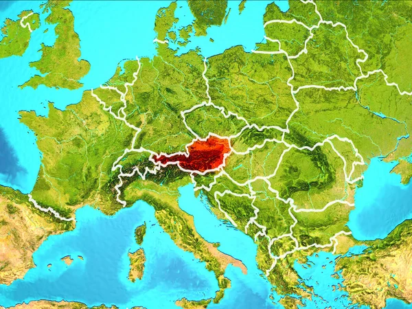 Карта Австрія — стокове фото