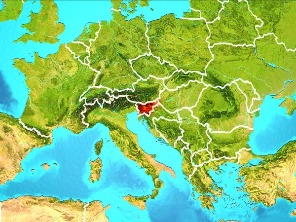 Карта Словении — стоковое фото
